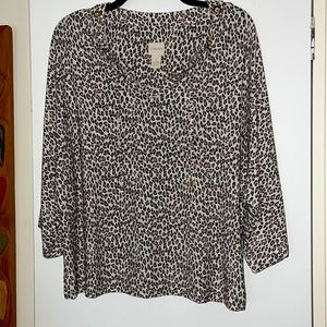 Chico’s cheetah print blouse